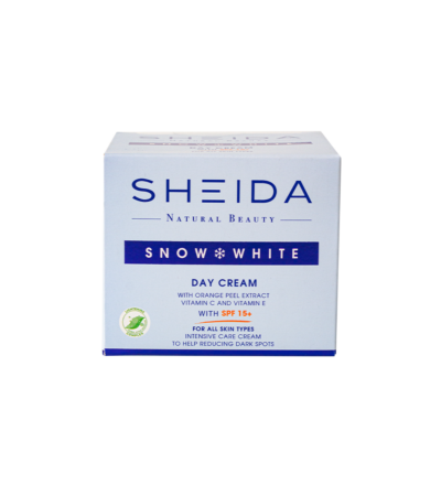 Sheida Crema de Día Correctora y Aclarante de Manchas Snow White con FPS 15+ 50 ml